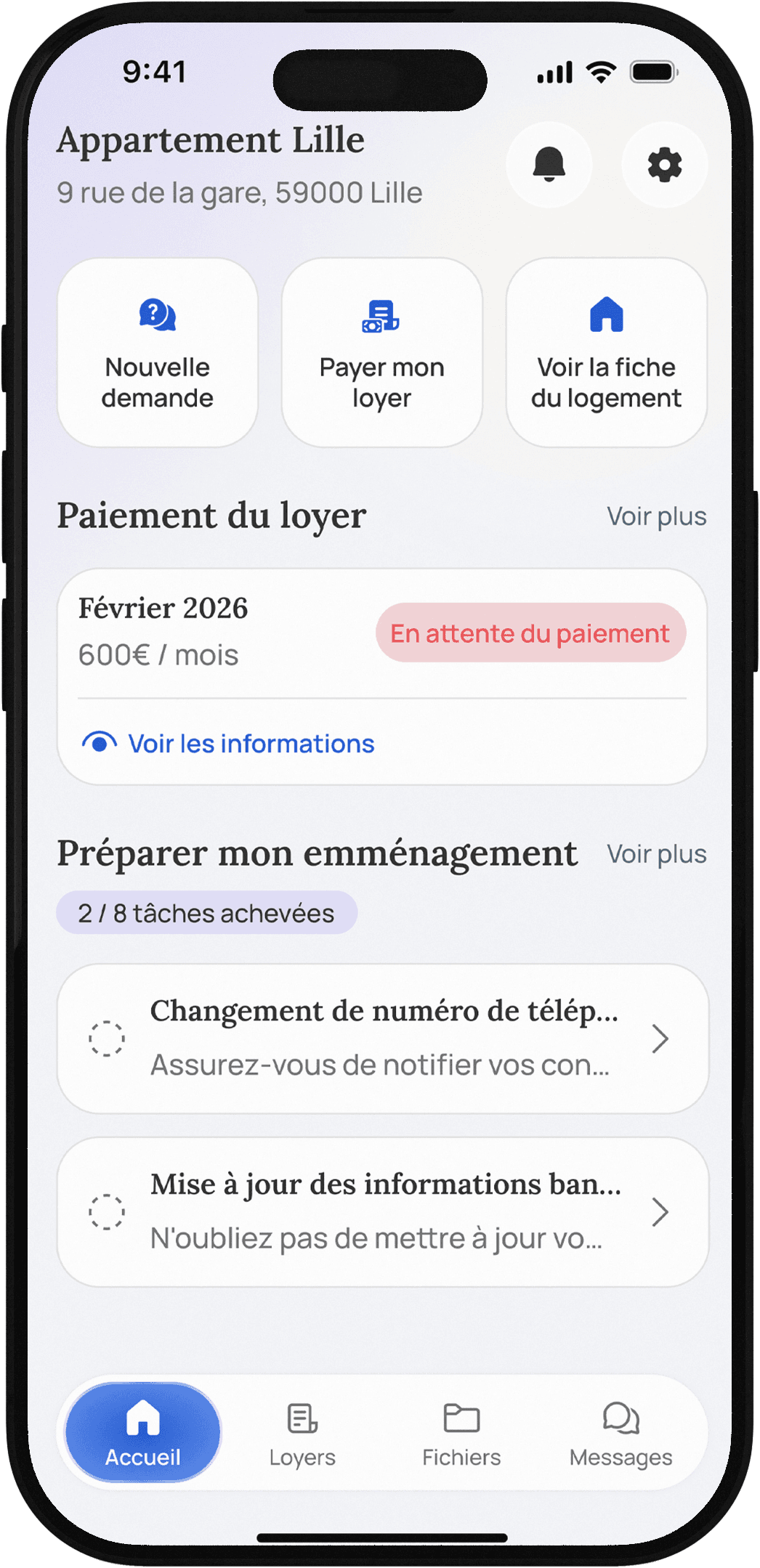 Écran accueil